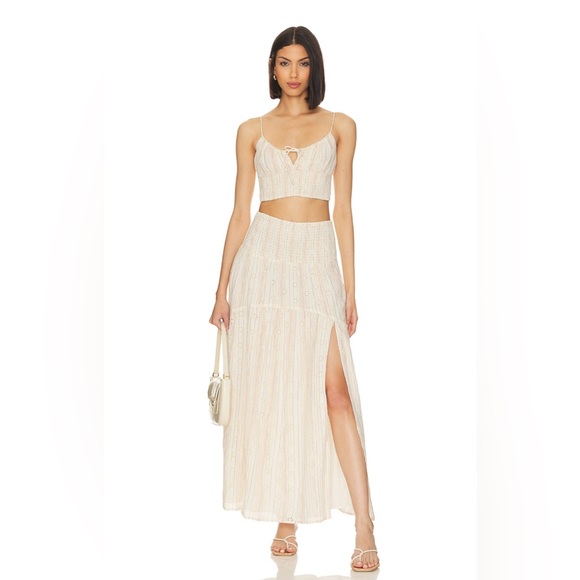 l*space Dresses & Skirts - NEW L*Space Falling For You Eyelet Maxi Skirt and Top Set sz Small